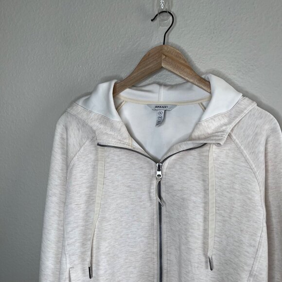 Spanx Womens Airessentials Full Zip Hoodie Jacket X-Large Oatmeal 50764r - Picture 2 of 10